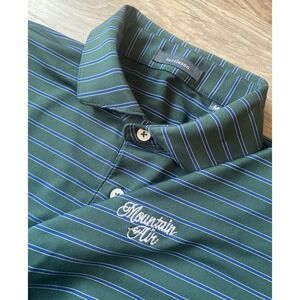 Turtleson Mens Medium‎ Green Short Sleeve Golf Polo Shirt Mountain Air